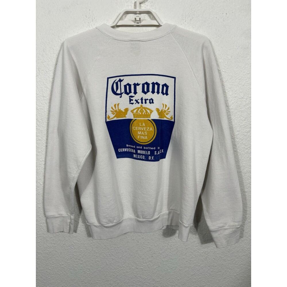 Vintage Corona Extra Sweatshirt Size Large Screen Stars Cotton Blend *spotting